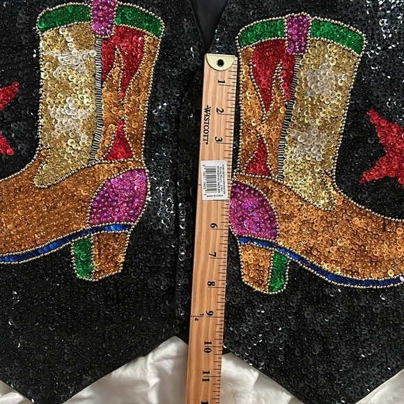 Handmade Seqin Cowgirl Cowboy Vest - Picture 6 of 6